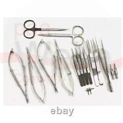 17 PCS Set of Hand Surgery Basicof Micro Surgical Instruments Stainless steel