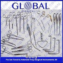 30 Pcs Set Tonsil& Adenoid Tray Surgical Instruments