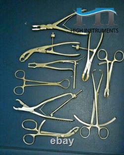 Assorted Orthopedic Set of 9Pcs Surgical Instruments Custom Made Set Grade A+