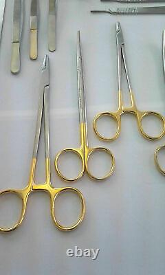 Basic Laparotomy Set 104 Pcs Surgical Instruments Surgery Medical Abdominal Gold