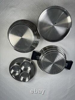 Health Craft 5-Ply Surgical Steel Waterless Cookware Set 13 Pcs USA VGC