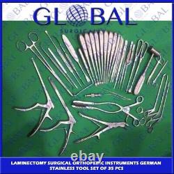 Laminectomy Surgical Orthopedic Instruments German Stainless Tool Set Of 35 PCS