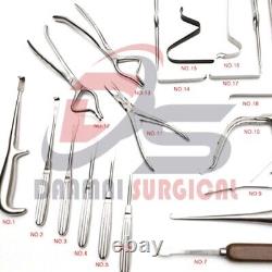 Maxillofacial Surgery Surgical instruments Set Of 19 Pcs Orthopedic Instruments
