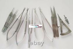 Micro surgery set Micro needle holder scissors Forceps 12pcs Surgical instrument