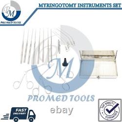 Myringotomy Instruments Set of 15 Pcs For ENT Myringoplasty Surgical Instruments