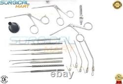Myringotomy Instruments Set of 15 pcs For ENT Myringoplasty Surgical instruments