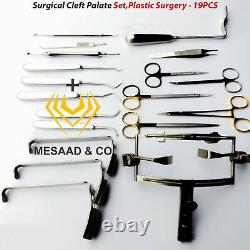 OR Grade Surgical Cleft Palate Set Plastic Surgery 19 PCS Surgical Instruments