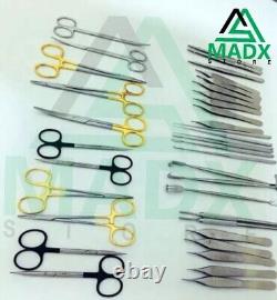 Plastic surgery basic set kit of 37 pcs general surgery surgical instrument