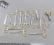 Set Of 18 Pcs Gold Handle General Canine Spay Pack Surgical Instruments