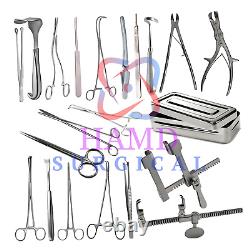 Thoracotomy Surgery Set 24Pcs Thoracotomy Instruments Surgical Kit +BOX