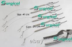 Yasargil Gelea Spring Hook Length 31 cm & 41 Cm 6 PCs Set Surgical Instruments S
